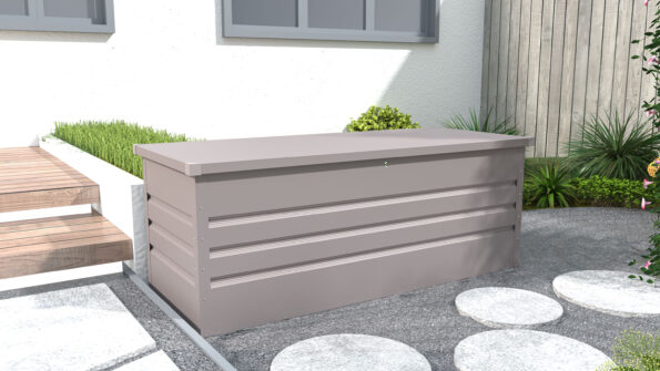 Záhradný box G21 Denver 560 L, šedý plechový – Obrázok 4
