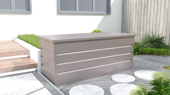 Záhradný box G21 Denver 770 L, šedý plechový – Obrázok 4