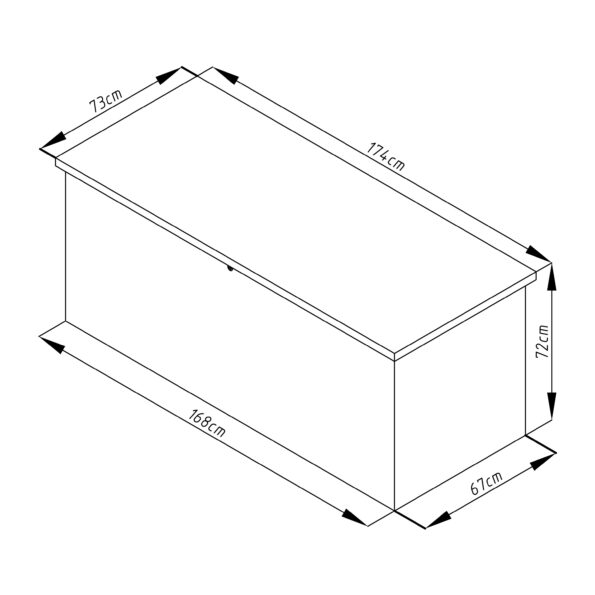 Záhradný box G21 Denver 770 L, šedý plechový – Obrázok 5