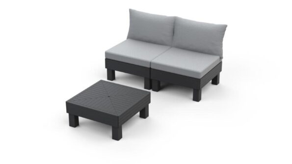 Záhradný nábytok Keter Elements balkónový modulárny set grafitový – Obrázok 4