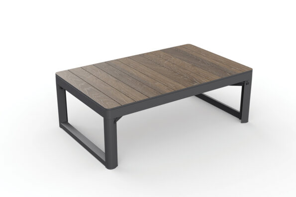 Záhradný stôl Keter Lyon Deco walnut / grafit – Obrázok 2