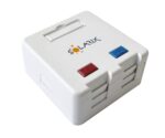 Zásuvka Solarix modulárna pre 2 keystony na omietku, biela