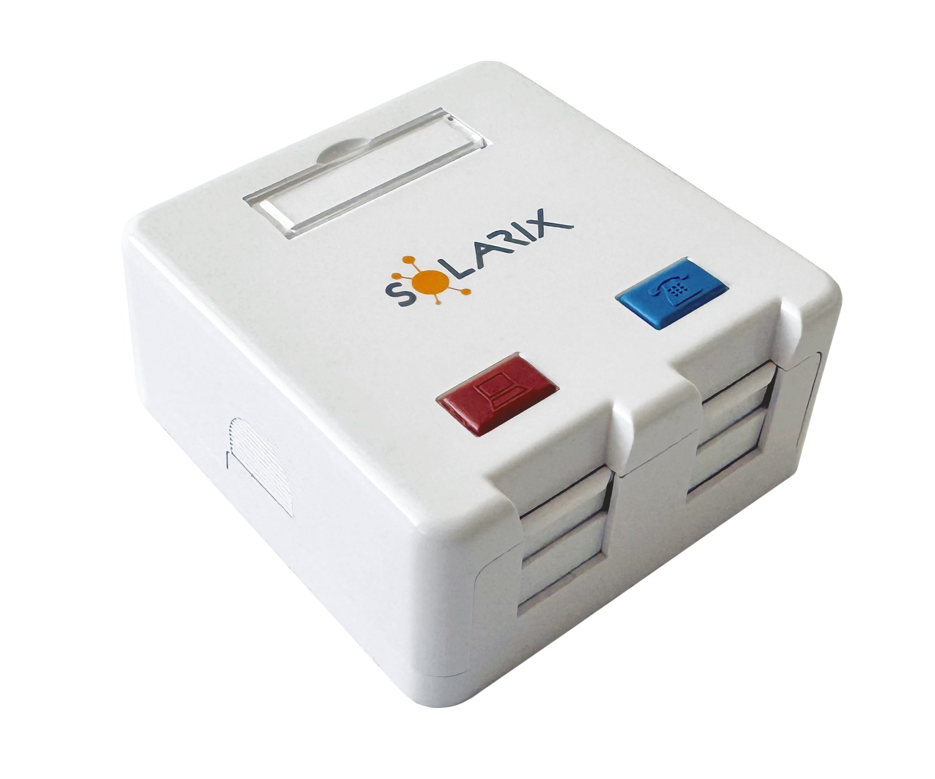 Zasuvka-Solarix-modularna-pre-2-keystony-na-omietku-biela Zásuvka Solarix modulárna pre 2 keystony na omietku, biela – Obrázok 1