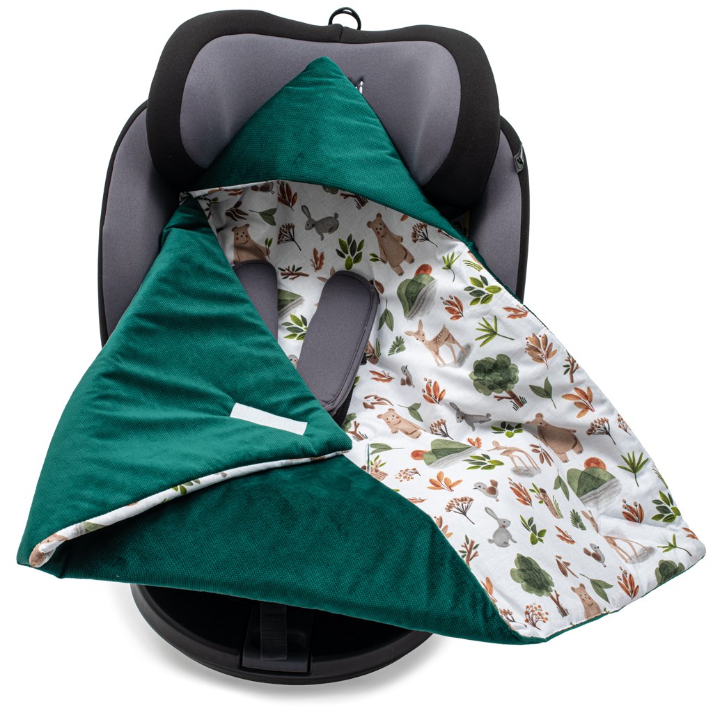 Zateplena-zavinovacka-do-autosedacky-New-Baby-green Zateplená zavinovačka do autosedačky New Baby green – Obrázok 1