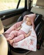 Zateplená zavinovačka do autosedačky New Baby pink – Obrázok 5