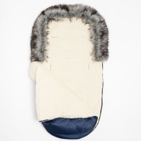 Zimný fusak New Baby Lux Wool blue – Obrázok 3
