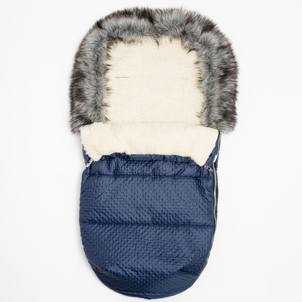 Zimny-fusak-New-Baby-Lux-Wool-blue Zimný fusak New Baby Lux Wool blue – Obrázok 1