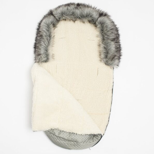 Zimný fusak New Baby Lux Wool grey – Obrázok 2