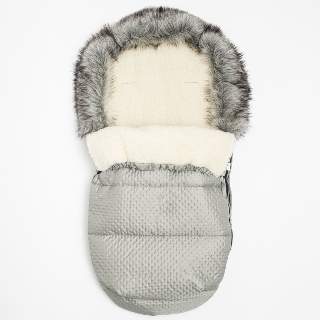 Zimny-fusak-New-Baby-Lux-Wool-grey Zimný fusak New Baby Lux Wool grey – Obrázok 1